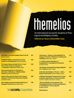 cover image of Themelios, Volume 47, Issue 3